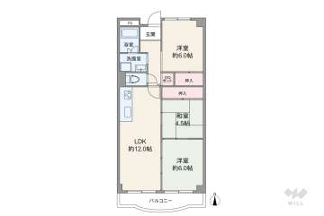荒神山マンション480万円：間取り図