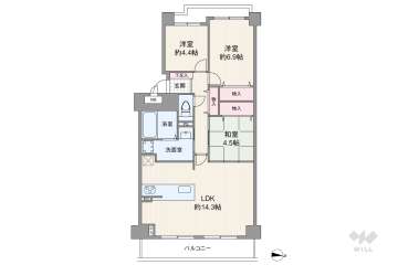 ＲＩＣイーストコート4番街5番館2980万円：間取り図