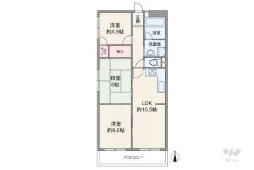 グリーンハイツ塚口650万円：間取り図