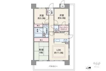 エスリード九条3380万円：間取り図