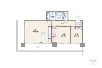 ヴィークタワー南堀江11800万円：間取り図