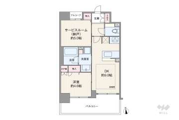クリスタルエグゼ日本橋6280万円：間取り図