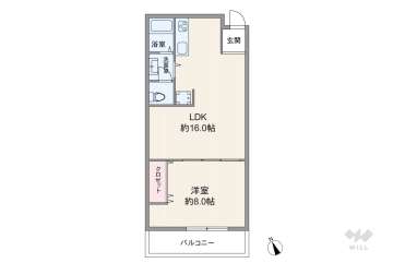 レインボーハイツ1280万円：間取り図