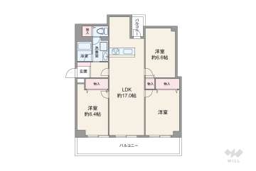 千里山ロイヤルマンション2番街D棟3380万円：間取り図