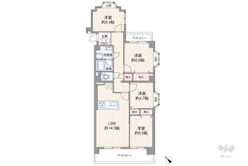 ユーハウス新瑞A棟2799万円：間取り図