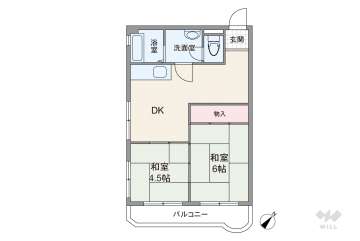 新南千里マンション500万円：間取り図