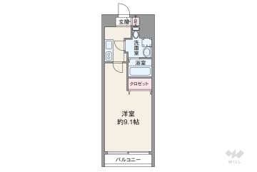 エスリード梅田北1600万円：間取り図