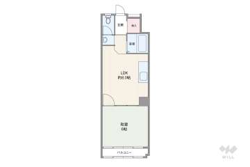 メゾン北梅田1480万円：間取り図