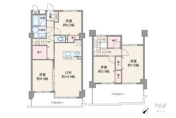 エクレール大府2399万円：間取り図