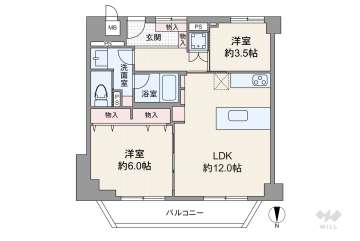 メゾン北梅田3499万円：間取り図