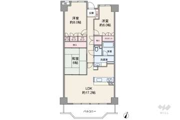 レックスパーク猪名川880万円：間取り図
