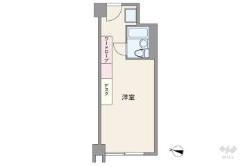 ユニゾーン新大阪660万円：間取り図