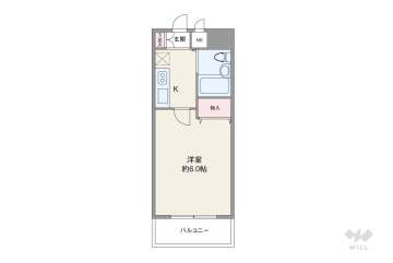 エスリード新大阪第２980万円：間取り図