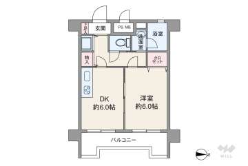 ニューライフ谷町1570万円：間取り図