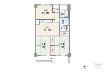 城北ハイツ1号館1780万円：間取り図