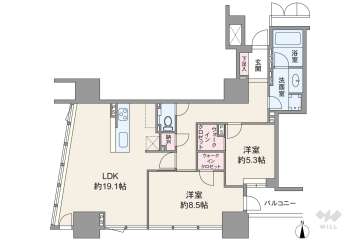 プレミストタワー靱本町14500万円：間取り図