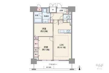 エスリード長堀タワー6800万円：間取り図