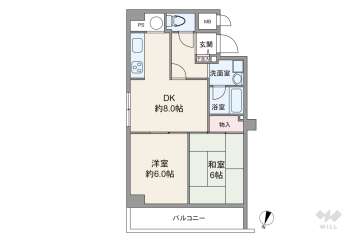 ネオハイツ西長堀2580万円：間取り図