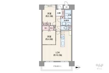 ファミール北堀江5998万円：間取り図