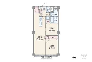 京橋第二コーポ1999万円：間取り図