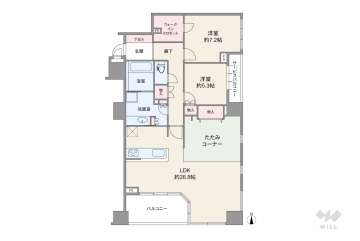 シティタワー梅田イースト11480万円：間取り図
