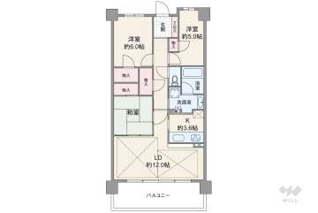 ローレルコート中之島7380万円：間取り図