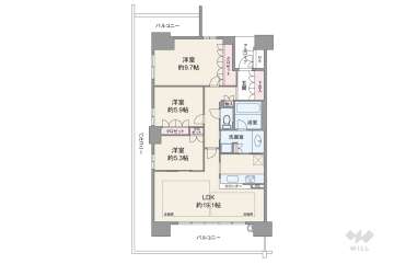 ジオ新町11800万円：間取り図
