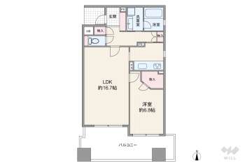 グランアッシュ谷町ラフィナーテ4798万円：間取り図