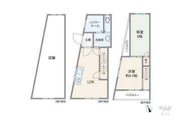 大阪市東淀川区北江口3丁目 テラスハウス