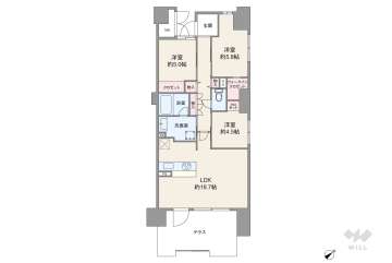 サンメゾン緑地公園アベニュー6580万円：間取り図