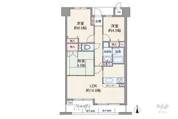 ヴァンデュール日本橋シティライフ24950万円：間取り図