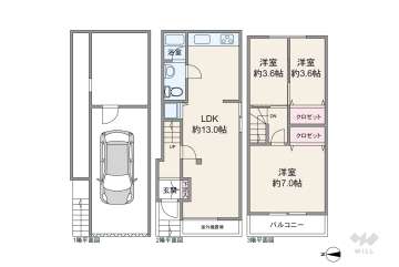 大阪市淀川区三津屋南2丁目 テラスハウス