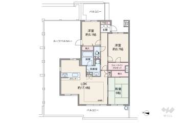 コージースクエア武庫之荘4480万円：間取り図
