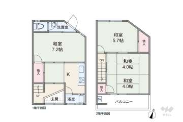 大阪市福島区玉川4丁目 テラスハウス