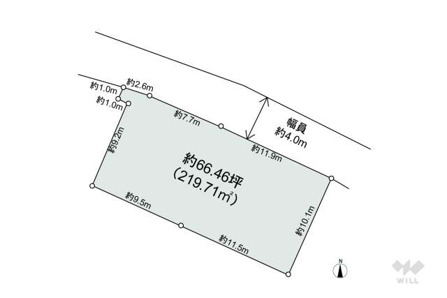 西宮市上甲東園1丁目 土地:間取り図面