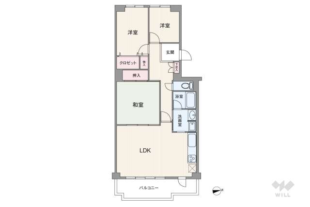 サンハイツ宝塚五月台B棟:間取り図面