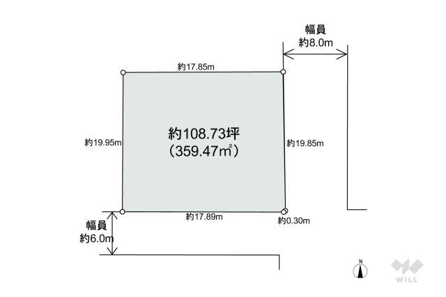 尼崎市武庫之荘2丁目 土地(敷地面積:359.47㎡)|ウィル不動産 尼崎市武庫之荘2丁目 土地(敷地面積:359.47㎡)|ウィル不動産