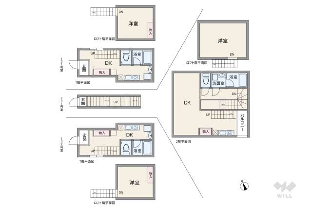 名古屋市瑞穂区内方町2丁目 収益物件:間取り図面
