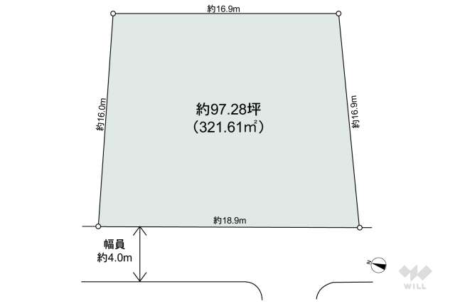 宝塚市花屋敷つつじガ丘 土地:間取り図面