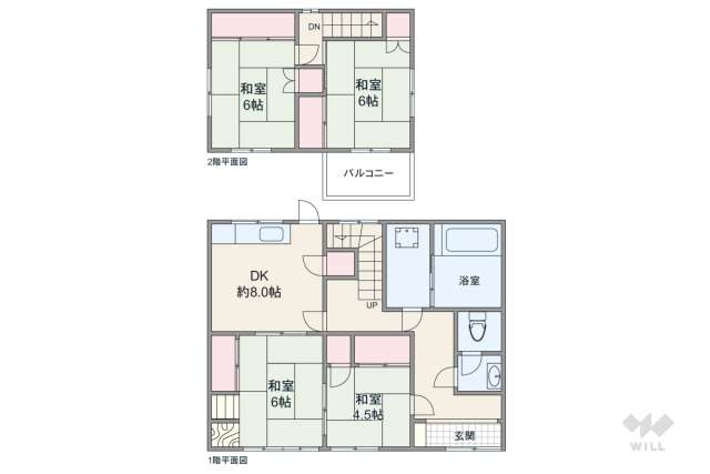 尼崎市大西町1丁目 一戸建て:間取り図面