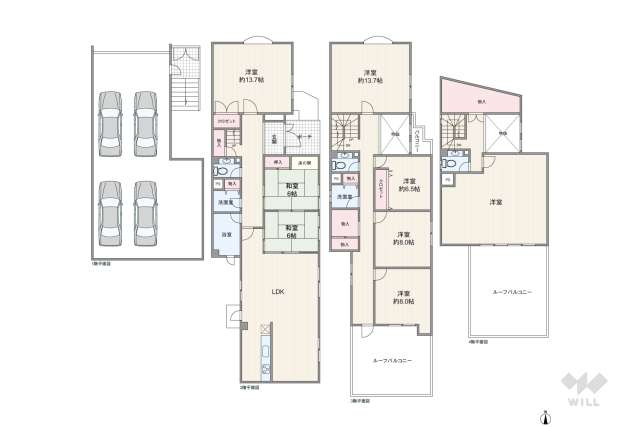 豊中市栗ケ丘町 一戸建て:間取り図面