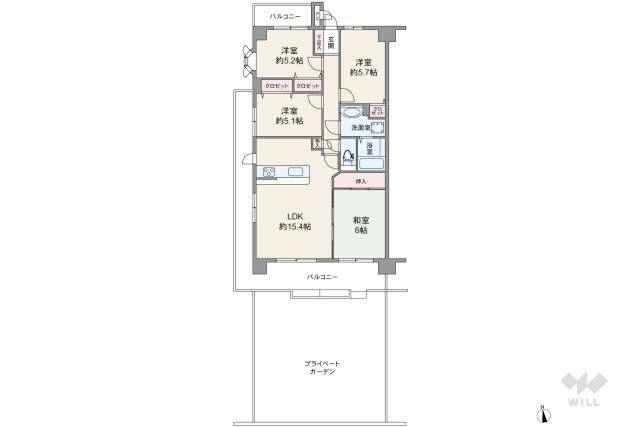 スペリアシティ名南アネックス4:間取り図面