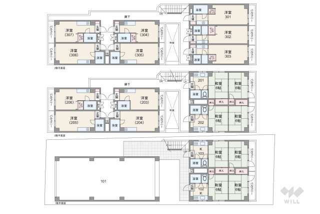 尼崎市東園田町5丁目 収益物件:間取り図面