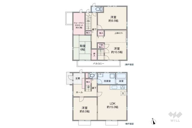 宝塚市売布山手町 一戸建て:間取り図面
