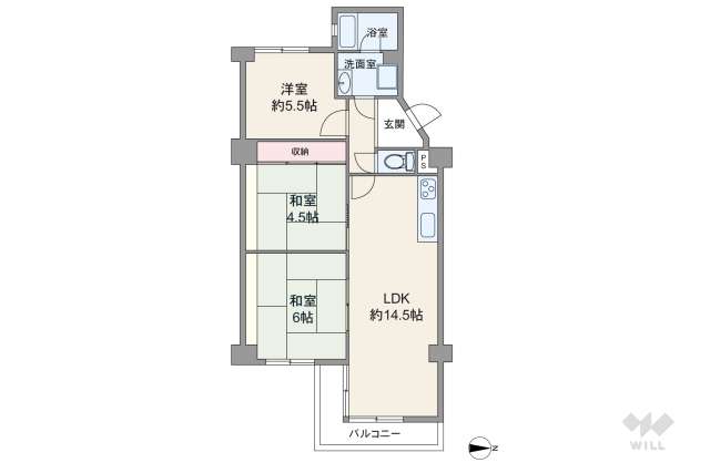新伊丹グランドハイツコーワ:間取り図面