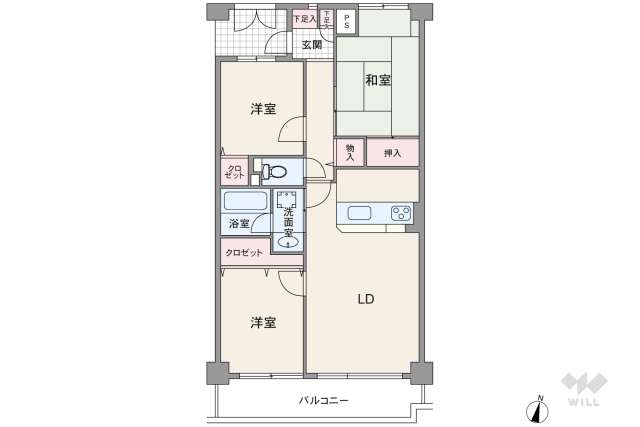 ライオンズマンション宝塚売布:間取り図面