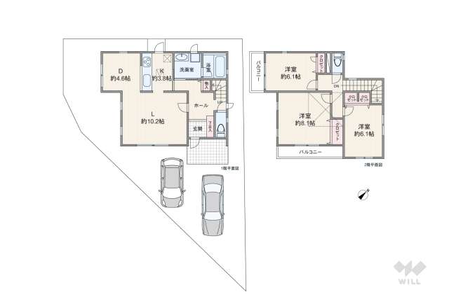 宝塚市雲雀丘2丁目 一戸建て:間取り図面