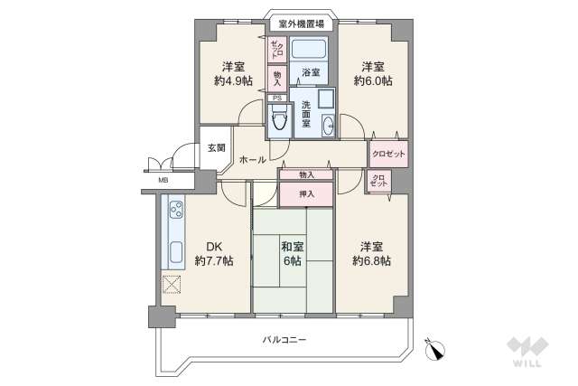 メロディーハイム豊中泉ヶ丘:間取り図面
