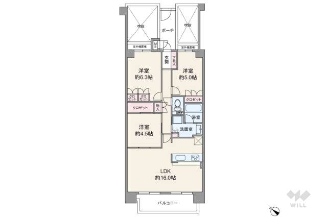 ウィングコート伊丹大野:間取り図面
