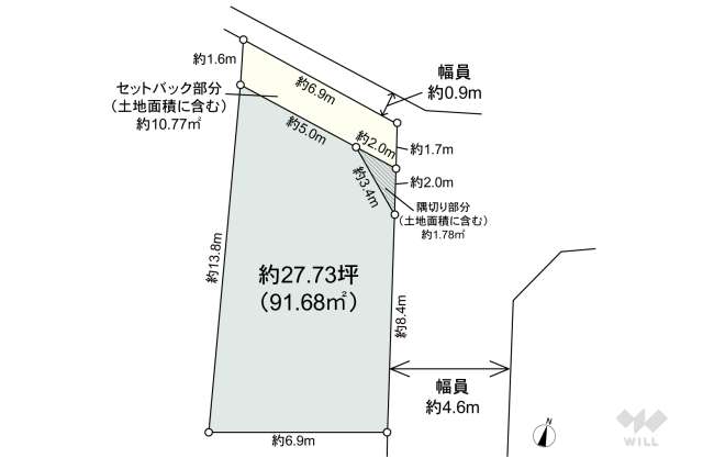 高槻市古曽部町3丁目 土地:間取り図面